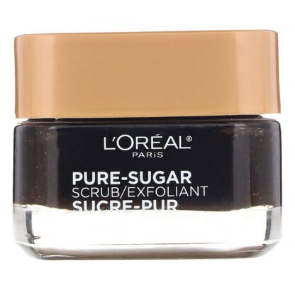 L'Oreal, ピュアシュガースクラブ、リサーフェイス＆エナジャイズ、3ピュアシュガー+コーヒー、1.7オンス(48 g)