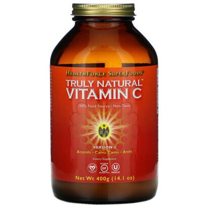 HealthForce Superfoods, Truly Natural（トゥルーリーナチュラル）ビタミンC、400g（14.1オンス）