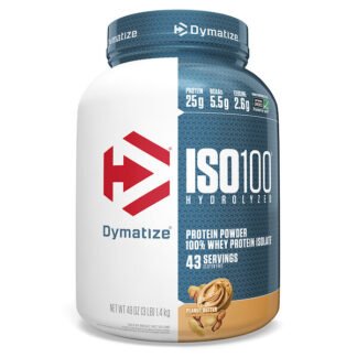 Dymatize Nutrition, ISO100加水分解、100％ホエイタンパク質アイソレート、ピーナッツバター、48 oz (1.4 kg)