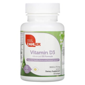 Zahler, Vitamin D3, Advanced D3 Formula, 3,000 IU, 120 Softgels