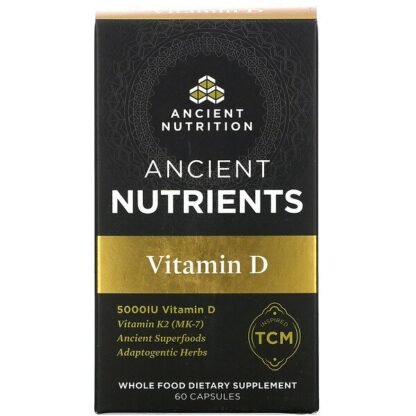 Dr. Axe / Ancient Nutrition, Ancient Nutrients, Vitamin D, 5000 IU, 60 Capsules