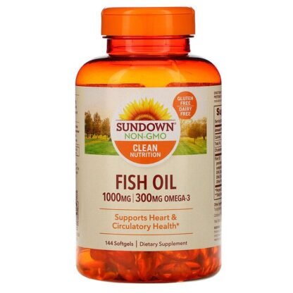 Sundown Naturals, フィッシュオイル、 1000 mg、 144ソフトジェル