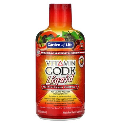 Garden of Life, Vitamin Code（ビタミンコード）リキッド、マルチビタミン成分、フルーツポンチ、900ml（30液量オンス）