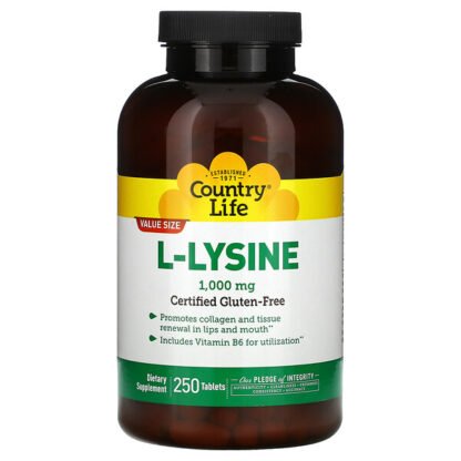 Country Life, L-リジン, 1,000 mg, 250錠