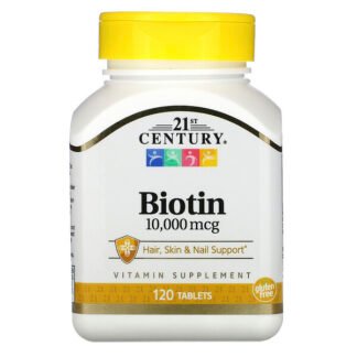 21st Century, ビオチン、10,000mcg、120粒
