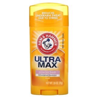 Arm & Hammer, ウルトラマックス、固形制汗デオドラント、女性用、パウダーフレッシュ、2.6 oz (73 g)