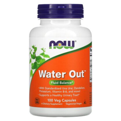 Now Foods, ウォーターアウト、体液バランス、ベジカプセル100粒