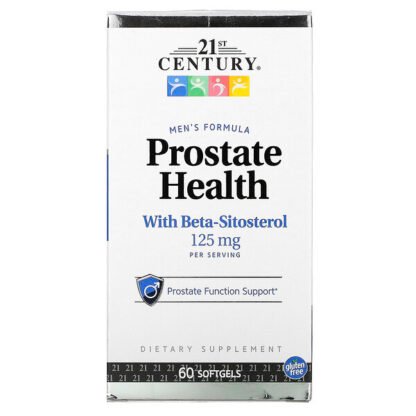 21st Century, ベータシトステロール配合Prostate Health（男性の健康）、125mg、ソフトジェル60粒