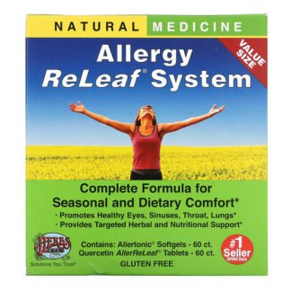 Herbs Etc., アレルギーReLeaf（リリーフ）システム、ボトル2個、各60粒入り