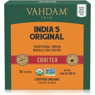 Vahdam Teas, インド産オリジナル、チャイティー、ティーバッグ15袋、30g（1.06オンス）