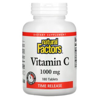 Natural Factors, ビタミンC、タイムリリース、1,000mg、180錠
