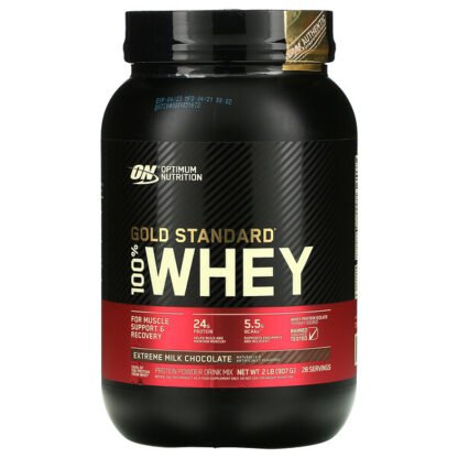 Optimum Nutrition, （オプティマムニュートリション）100% ホエイ, ゴールド スタンダード, エクストリーム ミルク チョコレート, 2 lbs (912 g)