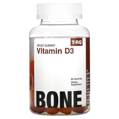 T-RQ, Adult Gummy, Vitamin D3, Bone, Peach, Mango, Strawberry ,  60 Gummies