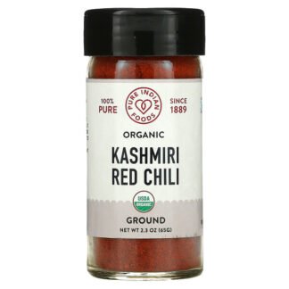 Pure Indian Foods, 100% Pure, Organic Kashmiri Red Chili, Ground, 2.3 oz (65 g)