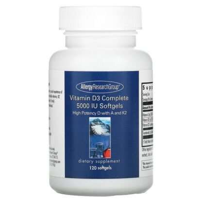Allergy Research Group, Vitamin D3 Complete Softgels, Daily Balance with A and K2, 120 Softgels