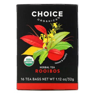 Choice Organic Teas, Herbal Tea, Organic Rooibos, Caffeine-Free, 16 Tea Bags, 1.12 oz (32 g)