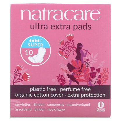 Natracare, オーガニック＆ナチュラル ウルトラパッド、スーパー、10個入