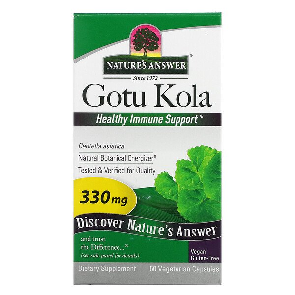 Nature's Answer, ツボクサ、ヘルシーイミューンサポート、330mg、植物性カプセル60粒