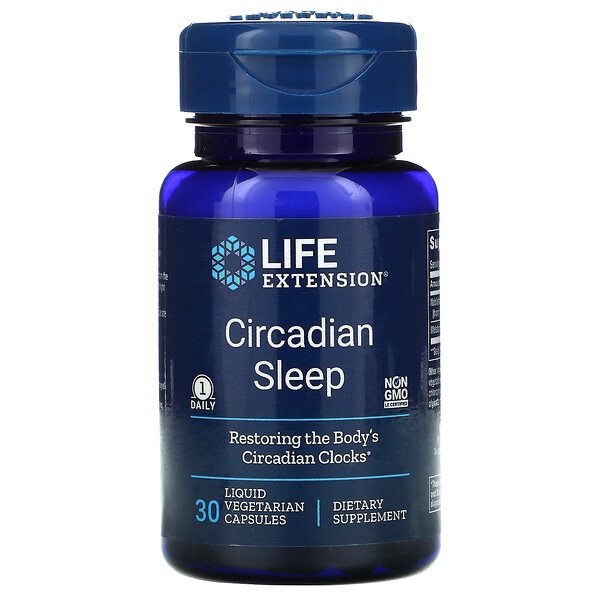 Life Extension, サーカディアンスリープ、植物性リキッドカプセル30粒