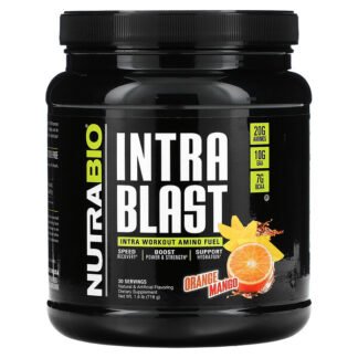 NutraBio Labs, イントラブラスト、イントラワークアウト マッスルフュエル、オレンジマンゴー、724g（1.6ポンド）