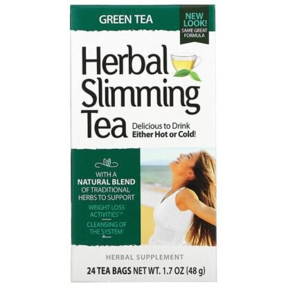 21st Century, ハーブ減量茶, 緑茶, 24ティーバッグ, 1.6オンス（45 g）