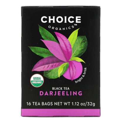 Choice Organic Teas, Black Tea, Organic Darjeeling, 16 Tea Bags, 1.12 oz (32 g)