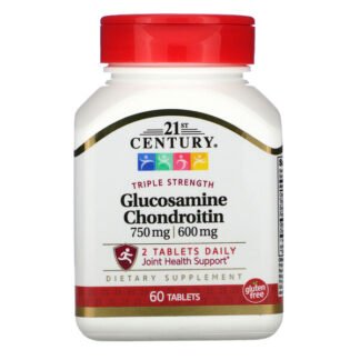 21st Century, グルコサミン／コンドロイチン、トリプル強度、750mg／600mg、60粒