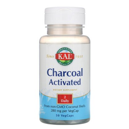 KAL, 活性炭、280mg、VegCap（ベジカプセル）50粒