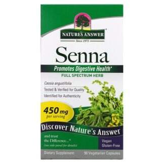 Nature's Answer, セナ、 450 mg、 90植物性カプセル