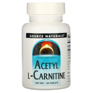 Source Naturals, アセチルL-カルニチン、500mg、タブレット60粒