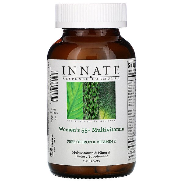 Innate Response Formulas, 55歳からの女性用マルチビタミン、鉄分&ビタミンK不使用、120粒