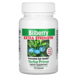 Yerba Prima, ビルベリーエクストラストレングス、50粒