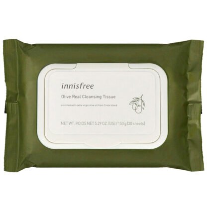 Innisfree, オリーブリアルクレンジングティッシュ、30枚