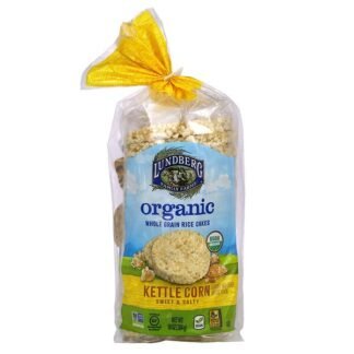 Lundberg, Organic Whole Grain Rice Cakes, Kettle Corn, Sweet & Salty, 10 oz (284 g)