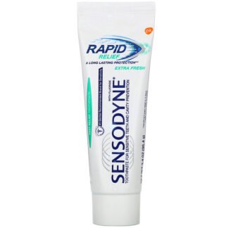 Sensodyne, フッ化物配合ラピッドリリーフ歯磨き粉、エクストラフレッシュ、3.4オンス（96.4 g）
