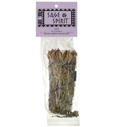 Sage Spirit, ネイティブ アメリカン インセンス, セージ, 小 (4-5 インチ), 1 スマッジワンド