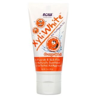 Now Foods, キシリホワイト、子供用歯磨きジェル、オレンジスプラッシュ、3 oz (85 g)