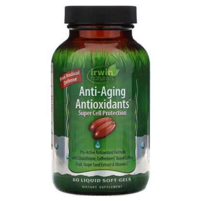 Irwin Naturals, Anti-Aging Antioxidants（エイジングケア）、 60液体ソフトジェル