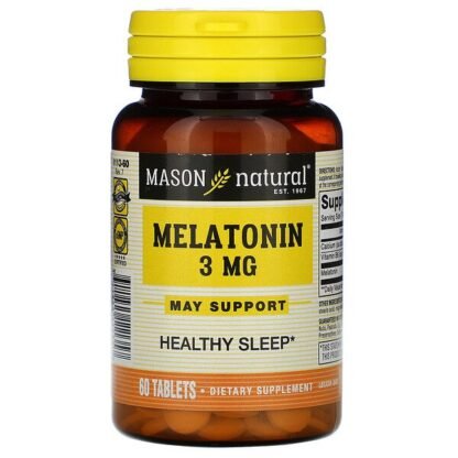 Mason Natural, メラトニン、3mg、60粒