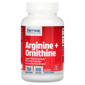 Jarrow Formulas, アルギニン＋オルニチン、750mg、100粒