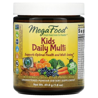 MegaFood, Kids Daily Multi Powder, Unsweetened, 1.8 oz (49.8 g)