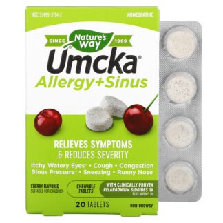 Nature's Way, ウムカ、アレルギー＆副鼻腔、チェリー、20粒