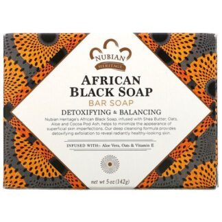 Nubian Heritage, アフリカンブラックソープバー、5 oz (142 g)