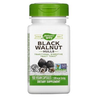 Nature's Way, クログルミ殻、1,000mg、ヴィーガンカプセル100粒