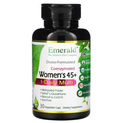 Emerald Laboratories, コエンザイム化45歳以上の女性用1日1錠マルチ、植物性カプセル30錠