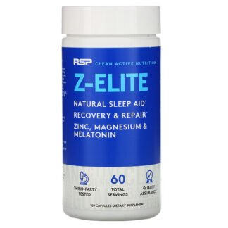 RSP Nutrition, Z-エリート、ナチュラルスリープエイド、カプセル180粒