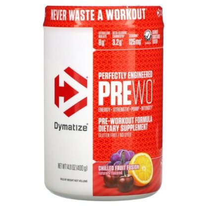 Dymatize Nutrition, Pre W.O.（プレW.O.）、冷たいフルーツフュージョン、400g（14.11オンス）