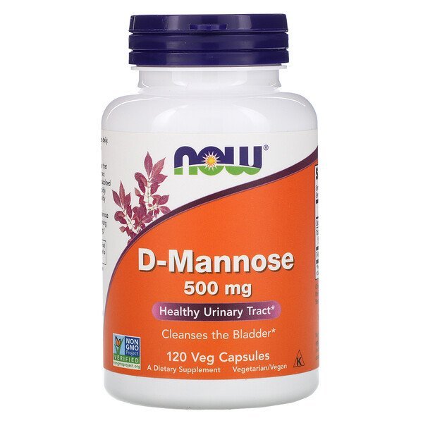 Now Foods, D-マンノース、 500 mg、 植物性カプセル 120粒