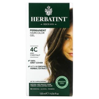 Herbatint, パーマネントヘアカラージェル、4C、アッシュチェストナット、135ml（4.56液量オンス）