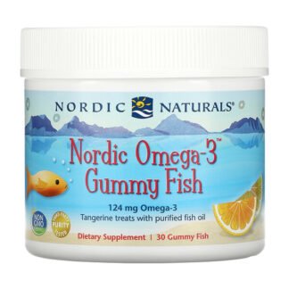Nordic Naturals, Nordic Omega-3（ノルディックオメガ3）グミフィッシュ、タンジェリン味、124mg、グミフィッシュ30粒
